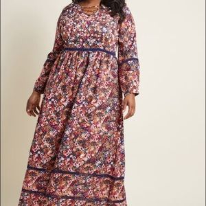 ModCloth Floral Maxi Dress